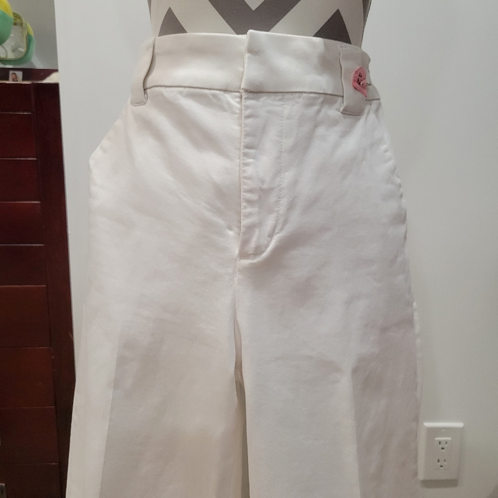 Express White Cropped Wide Leg Pants - Picture 3 of 9